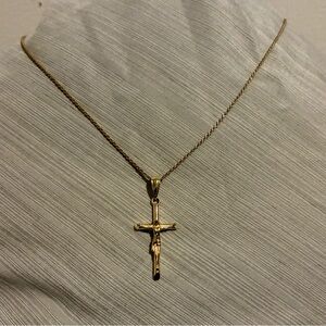 Men's Gold Vermeil Crucifix Pendant Necklace, 22 in.
